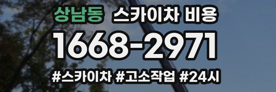 상남동 스카이차 비용