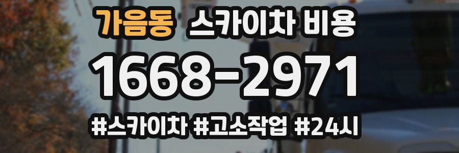 가음동 스카이차 비용