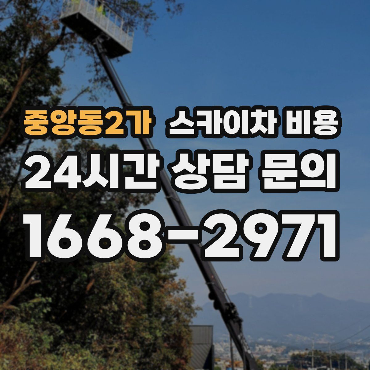 중앙동2가 스카이차 비용