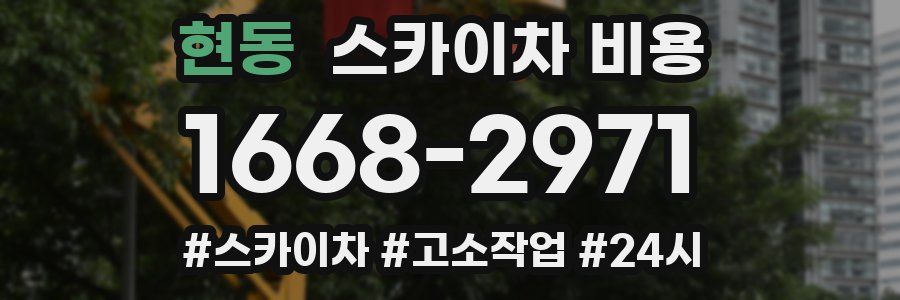 현동 스카이차 비용