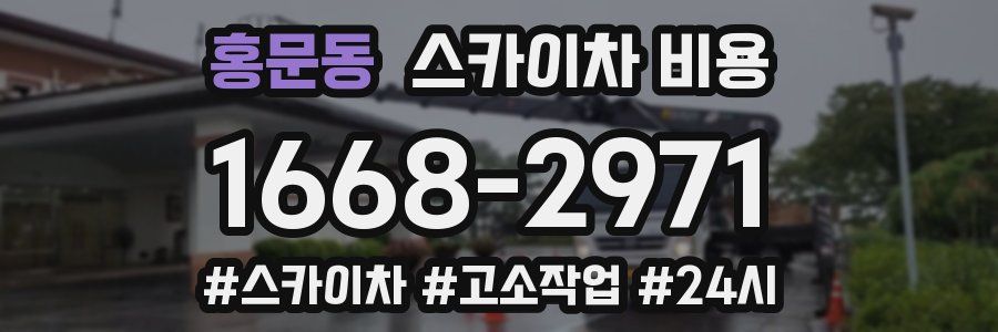 홍문동 스카이차 비용