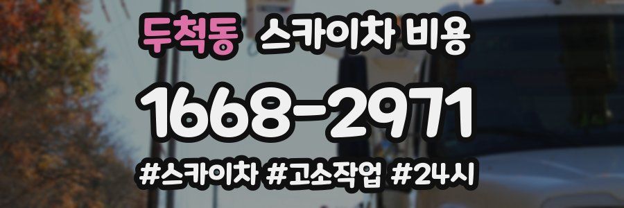 두척동 스카이차 비용