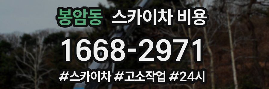 봉암동 스카이차 비용