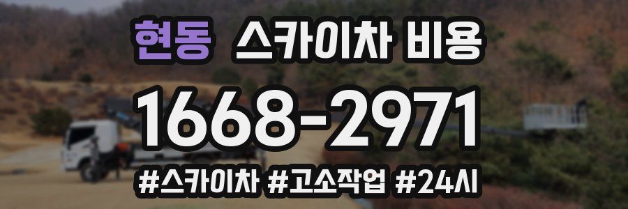 현동 스카이차 비용