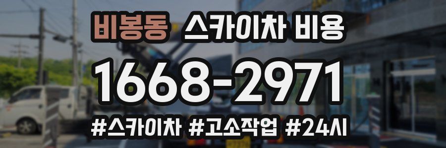 비봉동 스카이차 비용