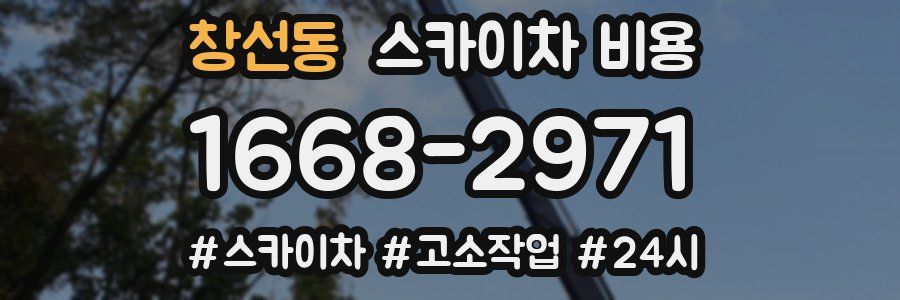 창선동 스카이차 비용