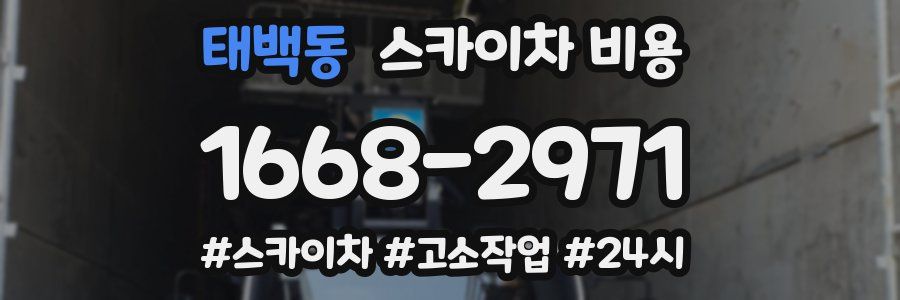 태백동 스카이차 비용