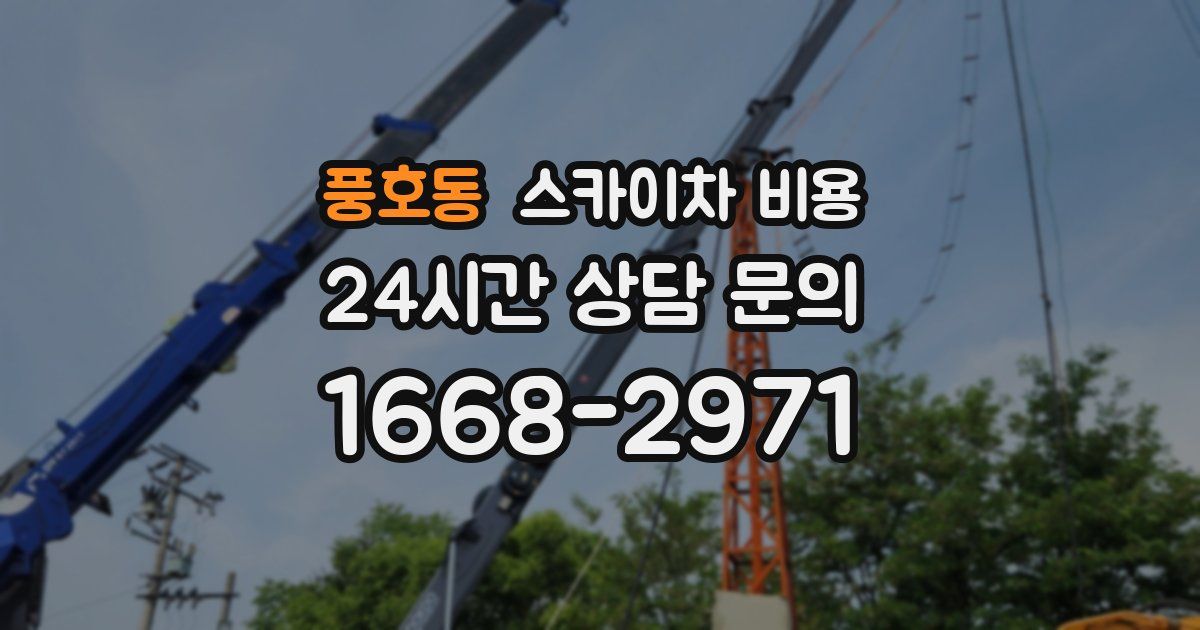 풍호동 스카이차 비용