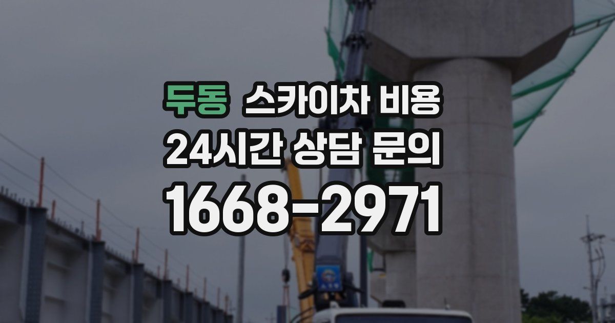 두동 스카이차 비용