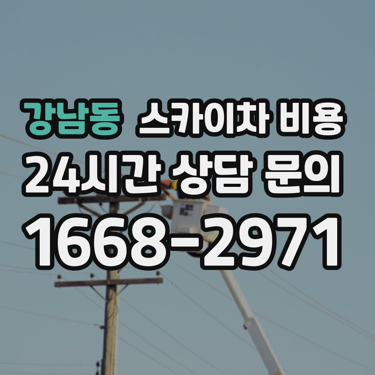 강남동 스카이차 비용