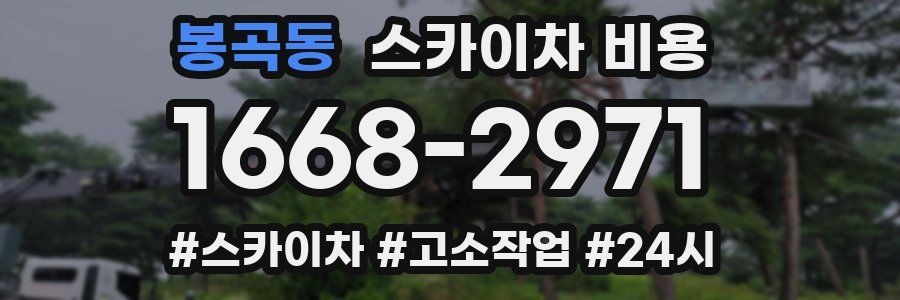 봉곡동 스카이차 비용