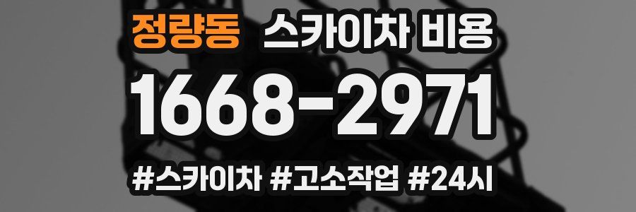 정량동 스카이차 비용