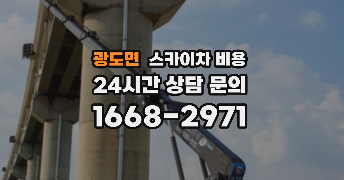 광도면 스카이차 비용