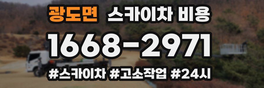 광도면 스카이차 비용