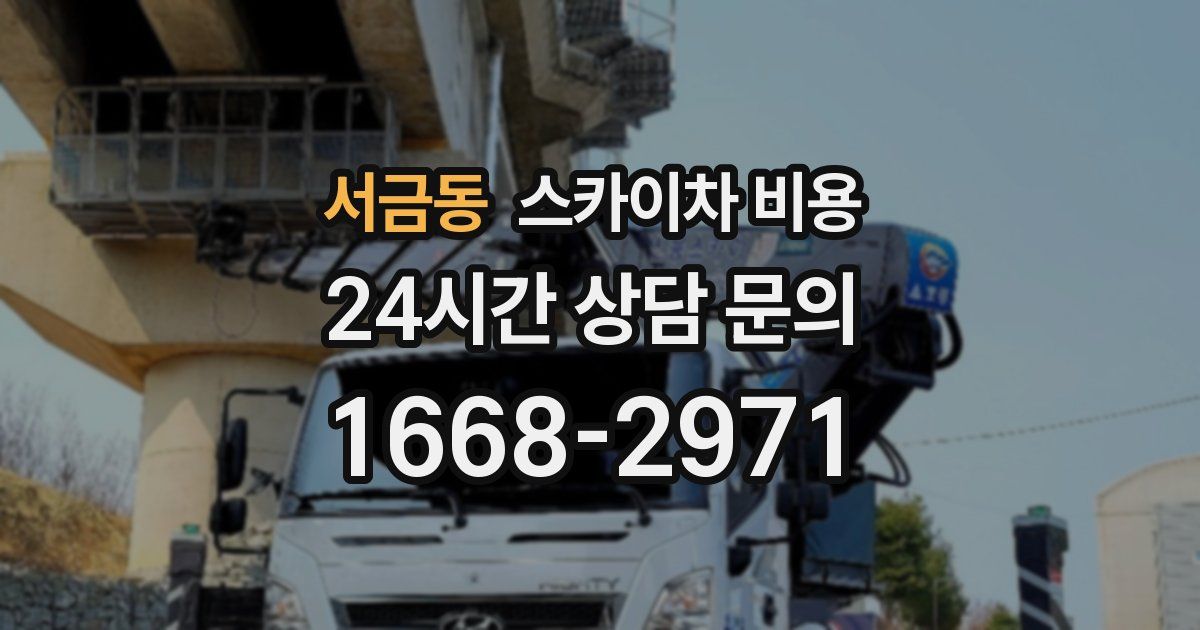 서금동 스카이차 비용