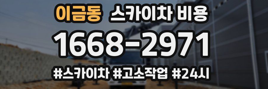 이금동 스카이차 비용