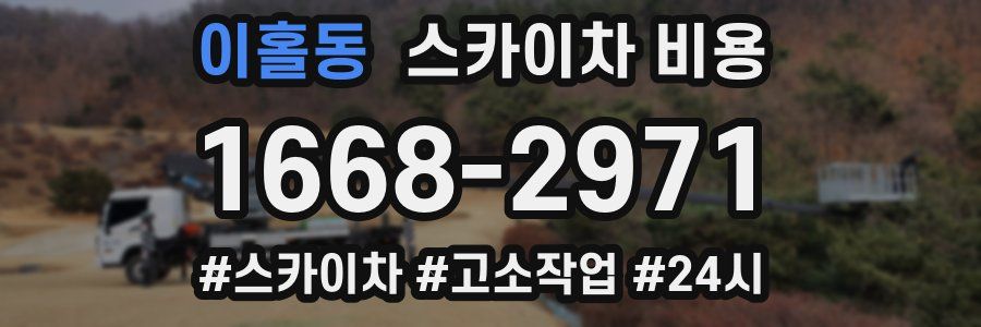 이홀동 스카이차 비용