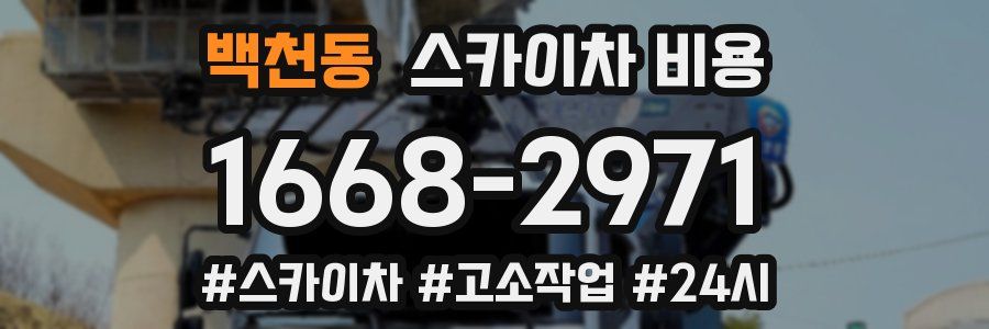 백천동 스카이차 비용