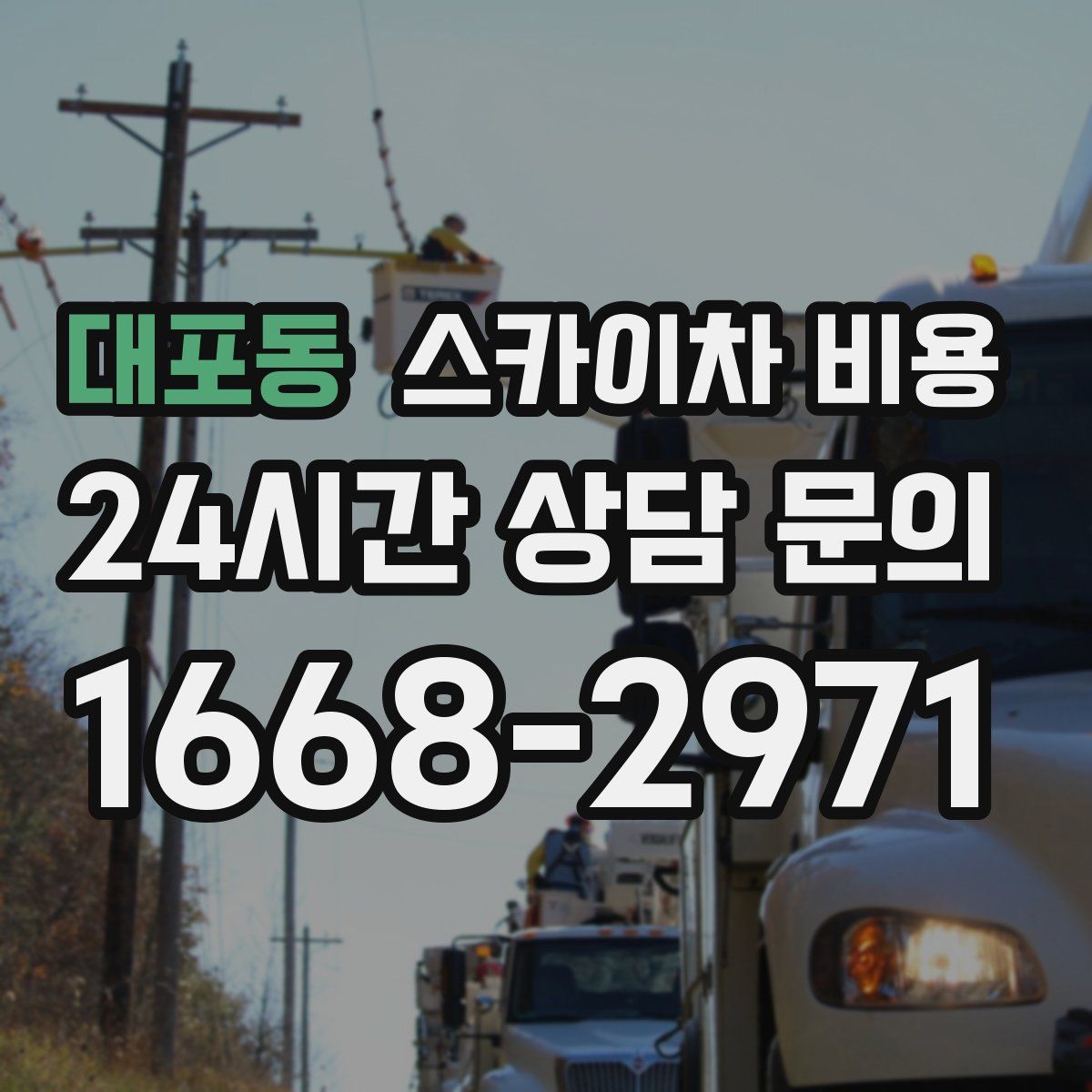 대포동 스카이차 비용