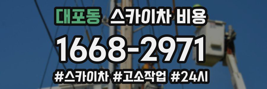 대포동 스카이차 비용