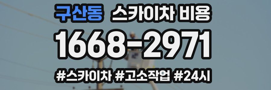 구산동 스카이차 비용