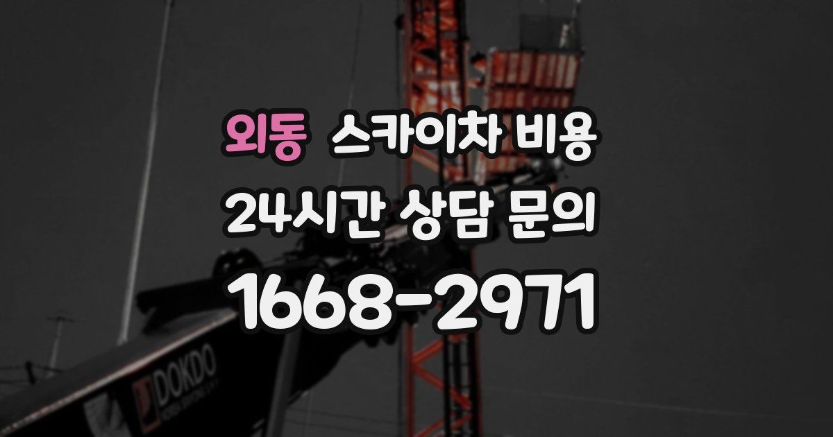 외동 스카이차 비용