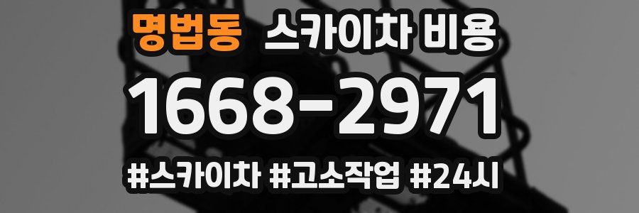 명법동 스카이차 비용