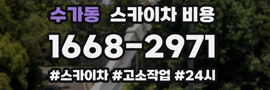 수가동 스카이차 비용