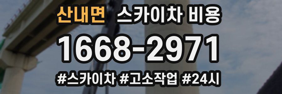 산내면 스카이차 비용