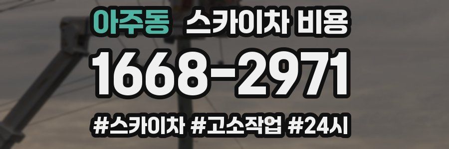 아주동 스카이차 비용