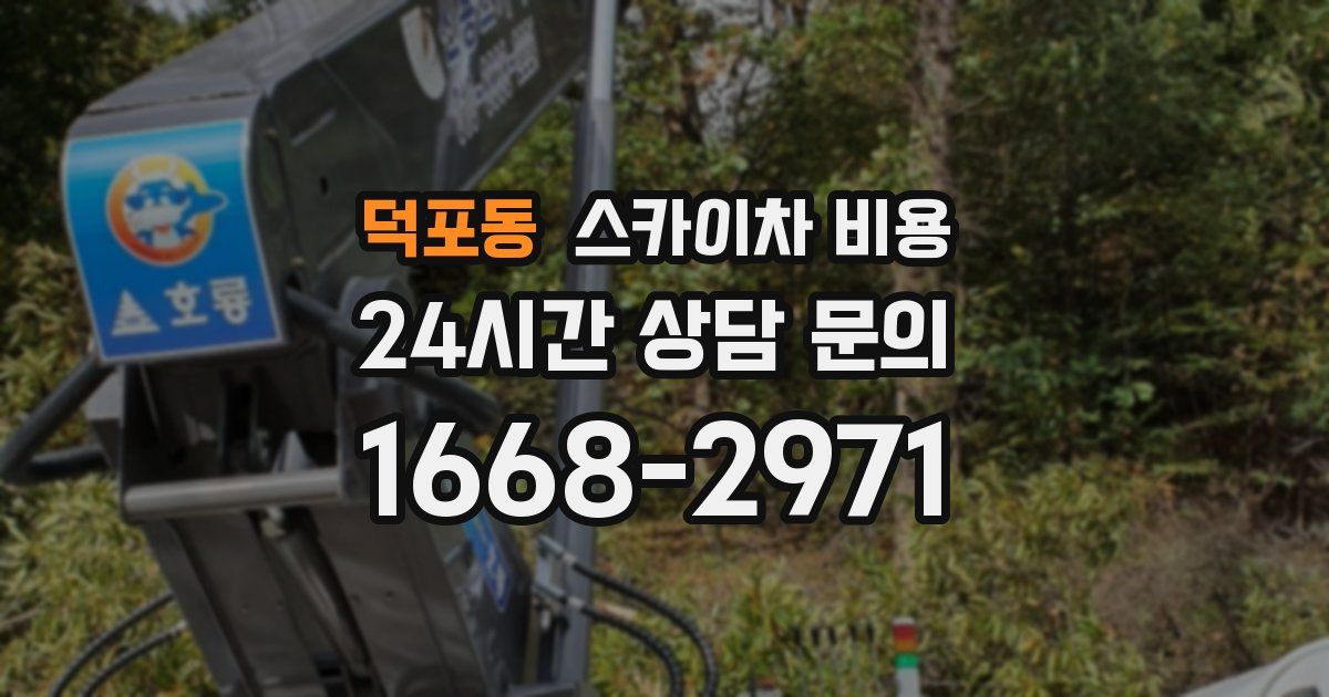 덕포동 스카이차 비용