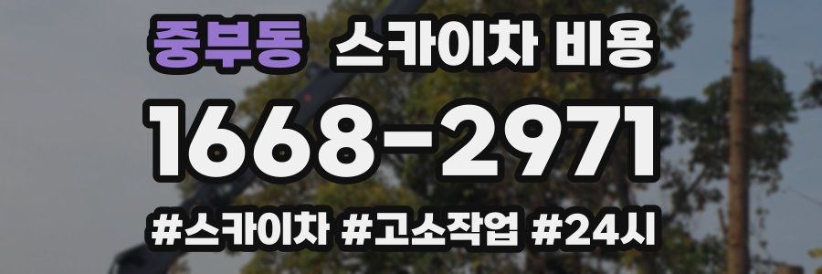 중부동 스카이차 비용