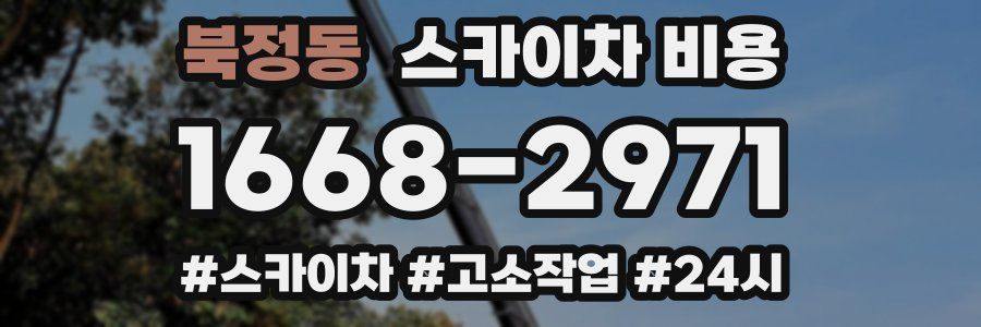 북정동 스카이차 비용