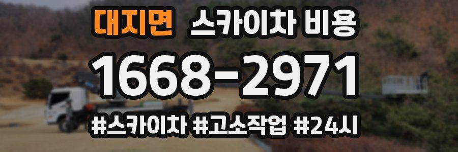 대지면 스카이차 비용