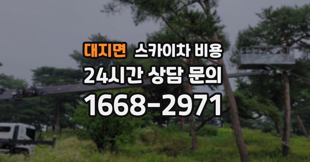 대지면 스카이차 비용