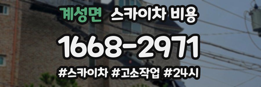 계성면 스카이차 비용