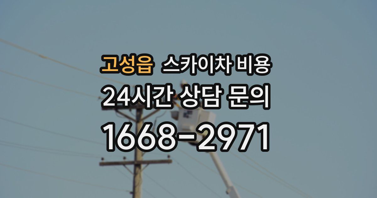 고성읍 스카이차 비용