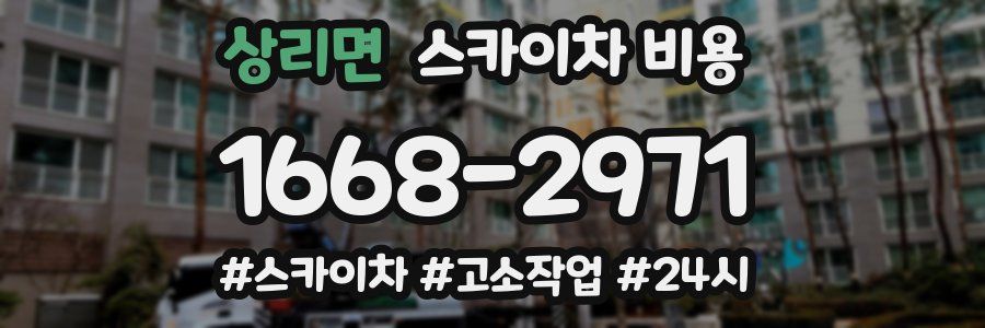 상리면 스카이차 비용