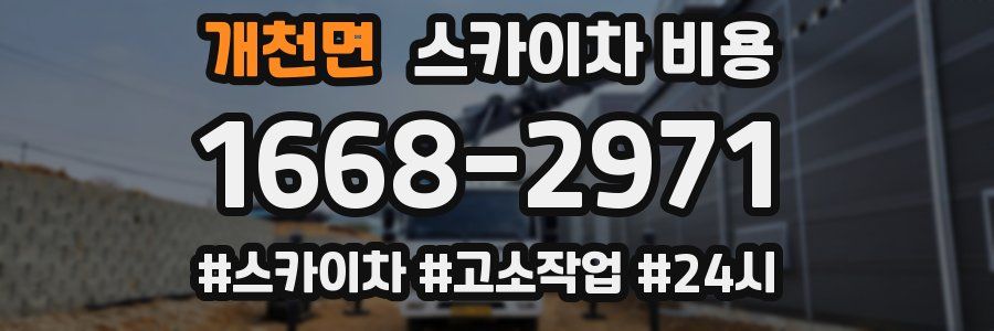 개천면 스카이차 비용