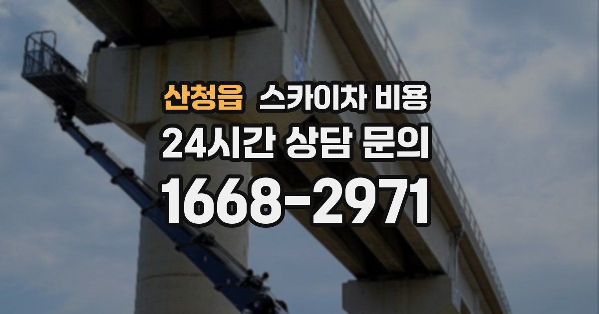 산청읍 스카이차 비용