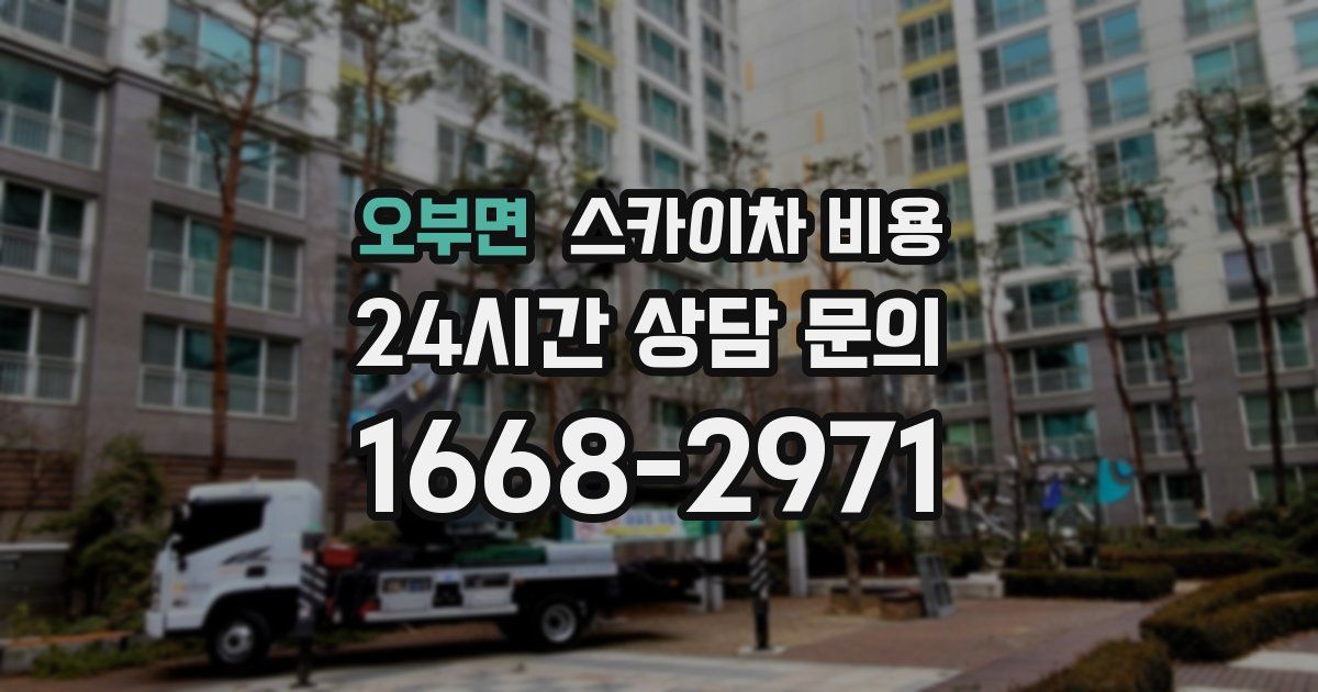 오부면 스카이차 비용