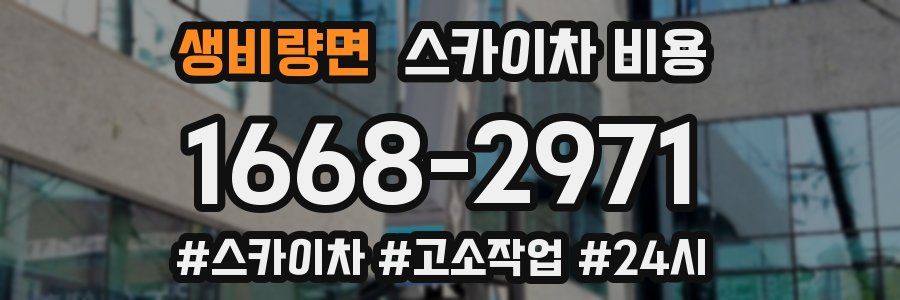 생비량면 스카이차 비용