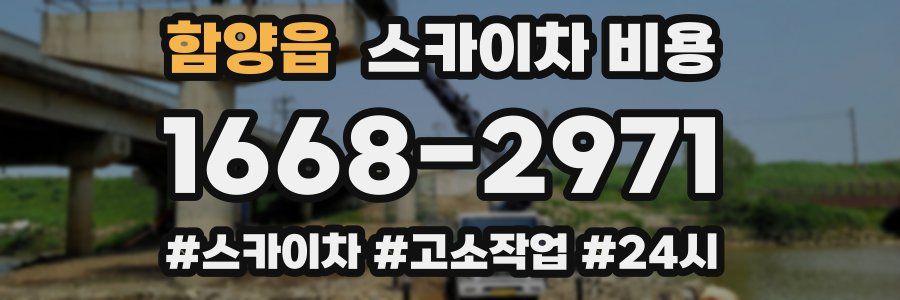 함양읍 스카이차 비용