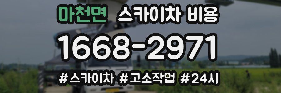 마천면 스카이차 비용