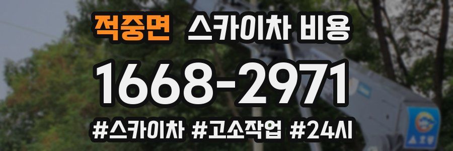 적중면 스카이차 비용