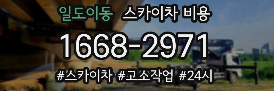 일도이동 스카이차 비용