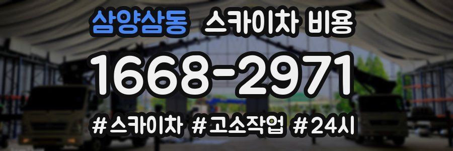 삼양삼동 스카이차 비용