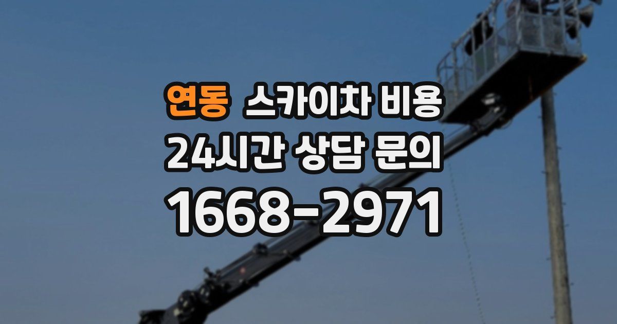 연동 스카이차 비용