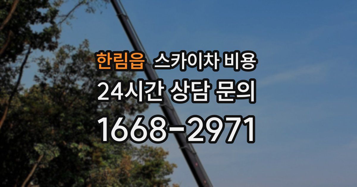 한림읍 스카이차 비용