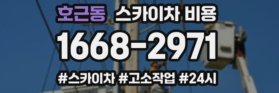 호근동 스카이차 비용